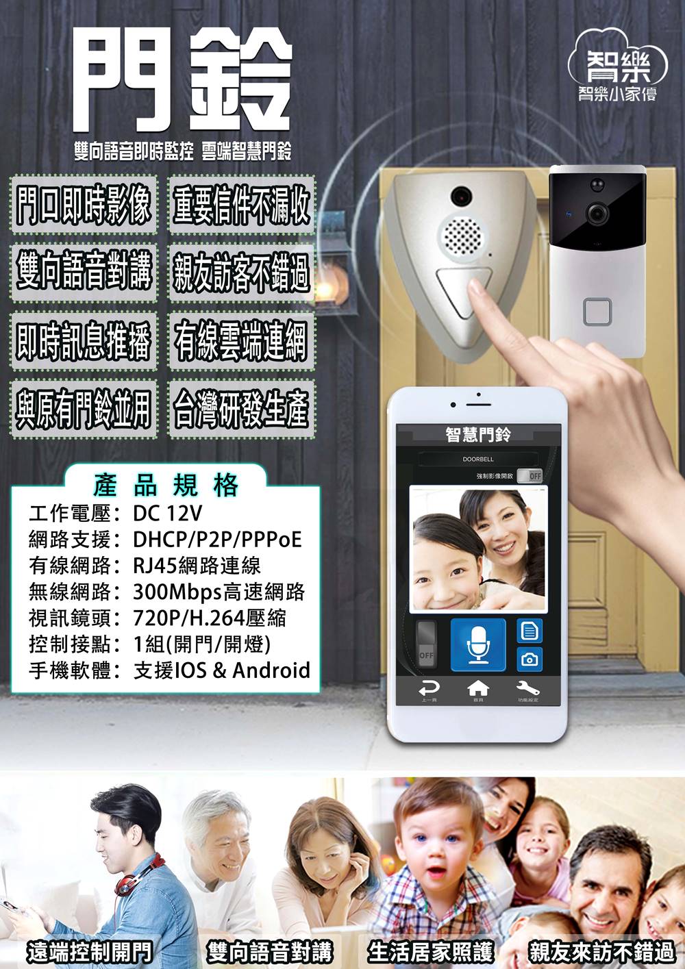 安全監控物聯解決方案：智能可視門鈴(Door Bell)